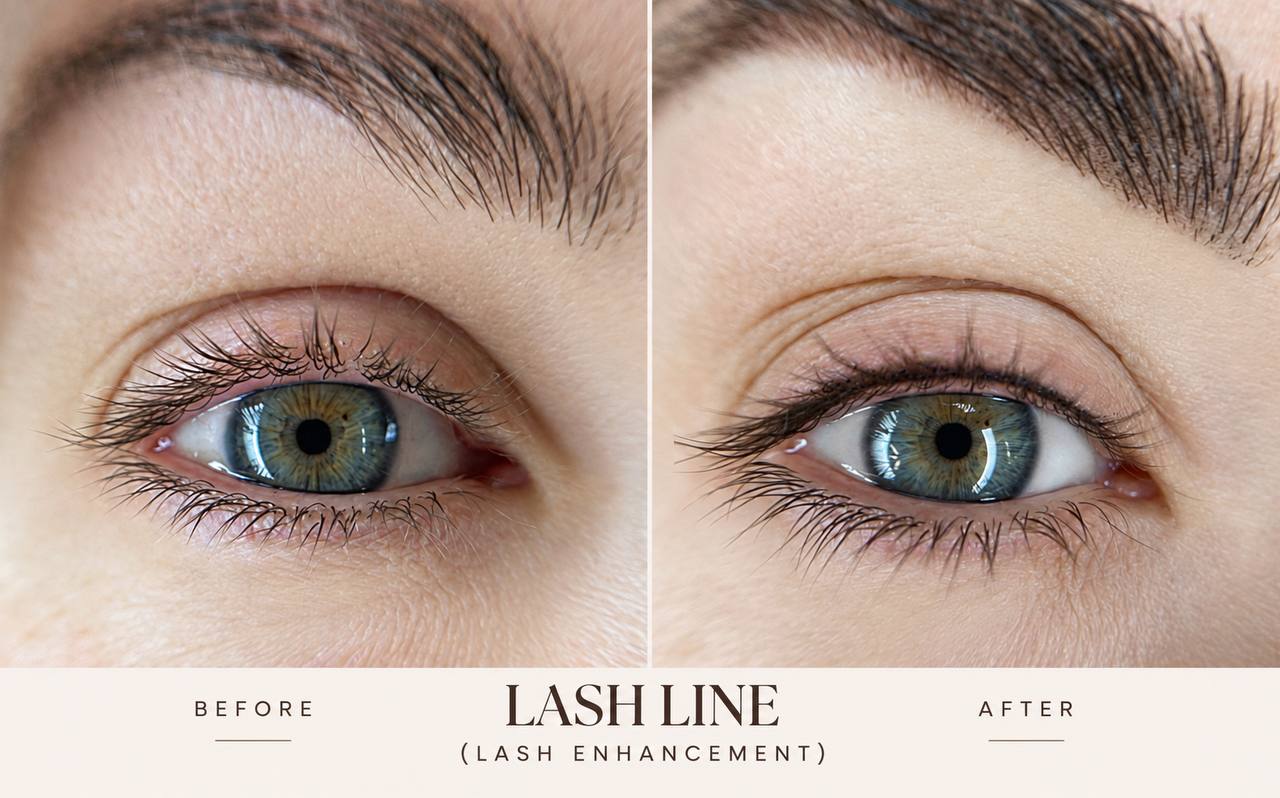 Lash Line before and after